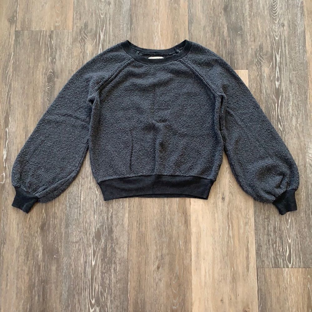 AEO popcorn knit balloon sleeve sweater EUC